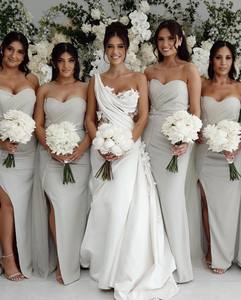 Mily sposa MHL291 senza maniche con cerniera posteriore in raso <span class=keywords><strong>monospalla</strong></span> <span class=keywords><strong>abito</strong></span> <span class=keywords><strong>da</strong></span> sposa 3d fiore <span class=keywords><strong>abito</strong></span> <span class=keywords><strong>da</strong></span> sposa - Product Image 1