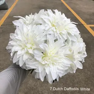 Venta al por mayor de rosas hortensias artificiales blancas, peonías, pagoda de hortensias individuales, decoraciones de boda, flores falsas de Graduación - Product Image 6