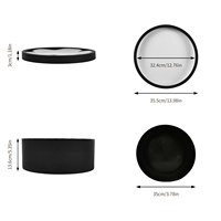 Caja de Regalo Redonda de Cartón Negro con Ventana Transparente para Ramos de Boda, Arreglos Florales, Impresión de Color y Logotipo Personalizados