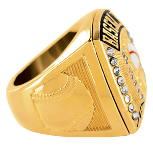 Bagues de championnat personnalisées en gros pour jeunes (baseball/softball) en alliage plaqué argent/or avec pierres précieuses – Style sportif/décontracté – Première place - Product Image 5