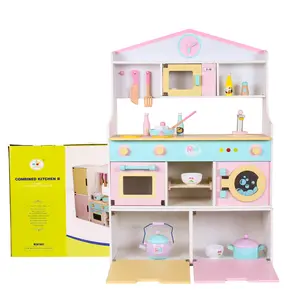 Simulazione di legno stoviglie casa da gioco cucina giocattolo per bambini Unisex 7 pezzi Set da cucina per bambini in legno sacchetti di plastica o imballaggio personalizzato