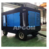 Compresseur d'air diesel Cummins 30 bars 1000cfm 25 bars portable pour l'exploitation minière et les plateformes de forage de puits d'eau