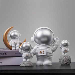 Cute Astronaut Resin Figurines Desktop <b>Car</b> Decorations Cartoon Space Theme Gift For Couples Friends Children - Product Image 4