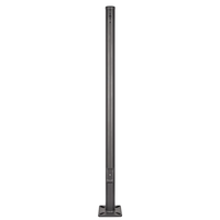 Poteau d'éclairage droit en acier Ledfora 20 25 30 pieds, lampadaire extérieur électrique, finition galvanisée à chaud, garantie 5 ans, 160
