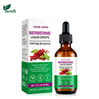 Gouttes liquides de berbérine 1500 mg, avec cannelle de Ceylan et melon amer, 2 FL OZ (60 ml), complément alimentaire pour le soutien digestif et la glycémie