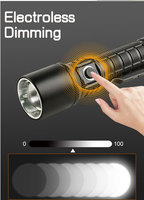 Super lumineux 10000 lumens lampe torche en métal linterna longue portée puissante LED tactique Zoom lampe de poche Rechargeable étanche