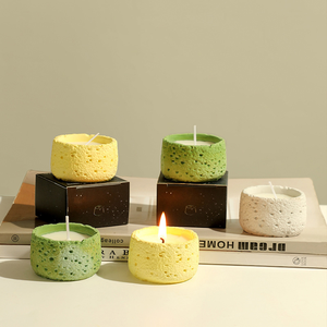 Portavelas <span class=keywords><strong>de</strong></span> Cemento Creativos y Minimalistas Nórdicos para el Hogar, Recipientes para Velas <span class=keywords><strong>de</strong></span> Cera <span class=keywords><strong>de</strong></span> Soja, Decoraciones para Velas - Product Image 3