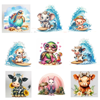Transferts DTF de haute qualité prêts à poser pour t-shirts, motifs animaux marins personnalisés, impression sérigraphique par transfert thermique