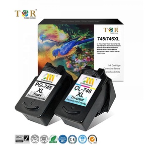 Cartouches d'encre Canon PIXMA MG3077 MG2570 MG2470 TS3170 TR4570 PG-745XL CL-746XL remanufacturées pour imprimantes Canon. - Product Image 2