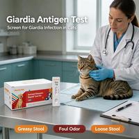 Kit de Prueba Combinada POCT para Detección Visual de Patógenos de Diarrea Intestinal Felina, Alta Especificidad, Cassette Veterinario POCT, Prueba de Antígeno GIA Felina