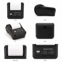 Imprimante thermique portable mini USB Bluetooth sans fil 58 mm pour reçus de point de vente
