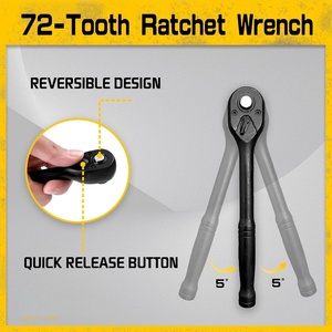Set di 50 Chiavi a Bussola a Impatto da 3/8" in CR-V, 6 Punte, Profonde e Poco Profonde, SAE e Metriche, con Cricchetto per Riparazioni <span class=keywords><strong>Auto</strong></span> - Product Image 5