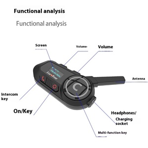 Mát xe máy Mũ bảo hiểm với LED hiển thị và cho tai nghe Bluetooth không thấm nước 6-người <span class=keywords><strong>intercom</strong></span> truyền thông không dây cho cưỡi - Product Image 3