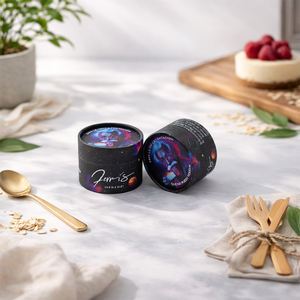 Boîte d'emballage cylindrique en carton kraft biodégradable résistante au four, personnalisée pour gâteaux, biscuits et glaces - Product Image 3