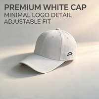 Gorra de Béisbol Blanca de 6 Paneles con Corona Estructurada, Visera Curva, Hebilla Metálica Ajustable, Logotipo Personalizado OEM ODM, para Exteriores y Calle