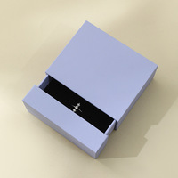 Boîte d'emballage de bijoux carrée à la mode avec fermeture à glissière pour collier et bracelet