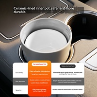 Cendrier de voiture avec couvercle rotatif et revêtement intérieur en céramique pour éviter les éclaboussures de cendres, impression de logo en option