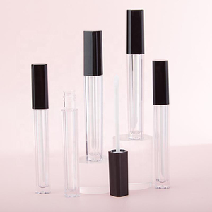 Wholesale Hexagonal Lipgloss Tube Rose Gold Cap 4ml Custom <b>Clear</b> Lip Gloss Tubes <b>Containers</b> Cosmetics Packaging - Product Image 1