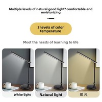 Lampe de bureau LED moderne à double température de couleur pour salle de lecture, écologique et flexible, avec gradation progressive DC USB-C et certifiée protection oculaire