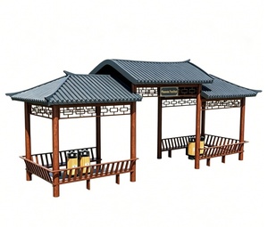 Gazebo in Alluminio Stile Antico per Giardino, Corridoi Esterni, Padiglioni, Cortili e Parchi, Impermeabile e Resistente al Vento - Product Image 5