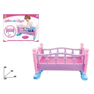 Dream <b>Cot</b> For <b>Dolls</b> 45x35x30 Cm Pink Rocking Bed Toy - Product Image 3