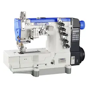 Britex profissional BR-3500D-01CB coverstitch industrial unidade direta de alta velocidade cama plana interlock máquina de costura