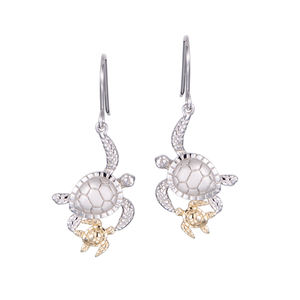 Joyería fina de plata esterlina <span class=keywords><strong>Honu</strong></span> Baby & Mother Sea Turtle colgantes 925 Plata joyería al por mayor - Product Image 2