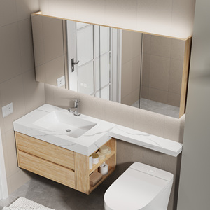 <span class=keywords><strong>Meuble</strong></span>-lavabo moderne en bois massif avec miroir intelligent, armoire <span class=keywords><strong>de</strong></span> <span class=keywords><strong>rangement</strong></span> et vasque simple pour votre <span class=keywords><strong>salle</strong></span> <span class=keywords><strong>de</strong></span> <span class=keywords><strong>bain</strong></span> contemporaine - Product Image 2