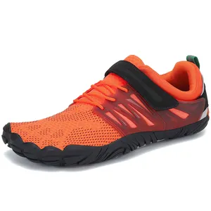 Orange lace up and magic strap Barefoot Yoga Gym Training Fitness Sport Running Shoes for Women