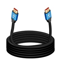 Câble HDMI haute vitesse plaqué or 24 carats 1080P 2160P 3D 4K pour TV, décodeur, DVD, résolution 8K, 2 m, fil de cuivre CCS HDR