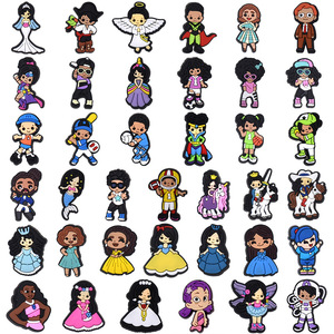 Breloques <span class=keywords><strong>de</strong></span> chaussures mignonnes <span class=keywords><strong>de</strong></span> dessin animé Prince <span class=keywords><strong>et</strong></span> Princesse, boucles décoratives DIY pour chaussures, figurines version Q, breloques pour sabots, accessoires <span class=keywords><strong>de</strong></span> chaussures adorables pour enfants - Product Image 1