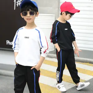 酷批发时尚精品字母土耳其长袖上裤子两件儿童儿童 10 年男孩服装套装