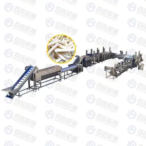 Fully Automatic Frozen French Fries Manufacturing Line Potato Strips Washing Cutting Fry Making Machine