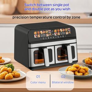 Nueva Freidora de Aire 2025 de 1700W y 9L con Mango Desmontable, Acero Inoxidable, Pantalla a Color Moderna, Múltiples Menús, Venta al por Mayor de Fábrica - Product Image 5