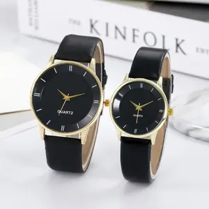 Relojes para parejas, relojes para amantes con correa de cuero, regalos simples para estudiantes escolares para hombres y mujeres, par minimalista, reloj precio barato RTS