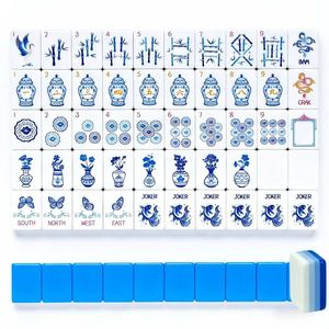 ชุดไพ่นกกระจอกอเมริกันสุดหรูทันสมัย <span class=keywords><strong>1.2</strong></span> ไทล์ 160 ชิ้น พร้อมไพ่โจ๊กเกอร์สีน้ำเงิน 4 ชั้น สำหรับความบันเทิงในคาสิโน - Product Image 4