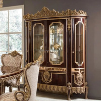 Table Ronde de Luxe en Marqueterie, Style Baroque Artisanal Haut de Gamme, pour un Ambiance Palatiale, Sublime et Noble
