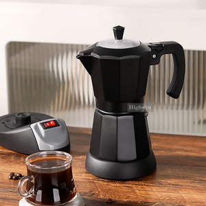 Caffettiera <span class=keywords><strong>Moka</strong></span> Elettrica Portatile HIGHWIN in Lega di Alluminio con Protezione <span class=keywords><strong>da</strong></span> Surriscaldamento e Base Staccabile - Product Image 1
