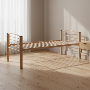 Lit simple robuste en métal pour dortoirs scolaires, abris d'urgence et auberges, certifié ISO - Product Image 2