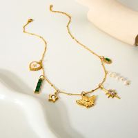 Collier en cuivre doré Fob Gold Freshwater, finition noir mat, finition métal brillant, choix des influenceurs, multi-innovant, transfrontalier, cadeau