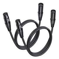 Câbles XLR YouLong, lot de 2, adaptateur équilibré 3 broches, longueur OEM, isolation PVC, gaine en aluminium, indice de protection IP67, utilisation automobile, laiton