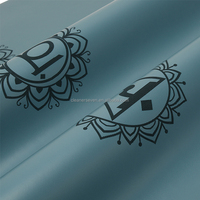 Tapis de yoga en caoutchouc naturel PU, forme ovale arrondie, courbe en arc, pour Pilates et yoga, avec logo personnalisé