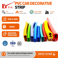Tira Protectora de Borde de Puerta de PVC, Burlete para Coche, Sello Flexible con Núcleo Metálico en Forma de U, Antipolvo, Impermeable, Embellecedor Automotriz Personalizado