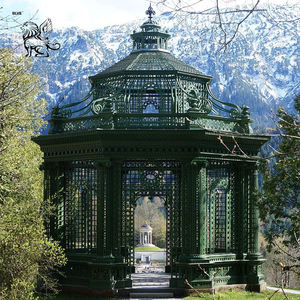 Gazebo de luxe en fer forgé de style français antique, grande décoration extérieure BLVE, à vendre - Product Image 1