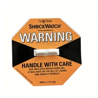 Manipuler avec soin : Étiquette d'impact d'expédition ShockWatcher 75G – Moniteur visuel de dommages pour la logistique