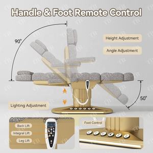 Cama Eléctrica Turri Para Spa Color Beige Silla Facial De Belleza Cama De Cuidado Para Spa De Lujo Cama De Cosmetología Para Salón - Product Image 3