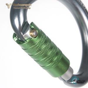 Semicircle Carabiner Aluminum Alloy Polished Green Orange Locking Climbing <b>Hook</b> - Product Image 5