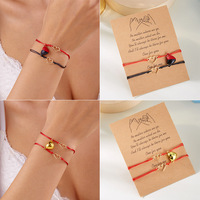 Bracelet magnétique en forme de cœur pour couple, nouveau style transfrontalier, simple et unique, accessoires féminins à petite échelle pour les meilleures amies