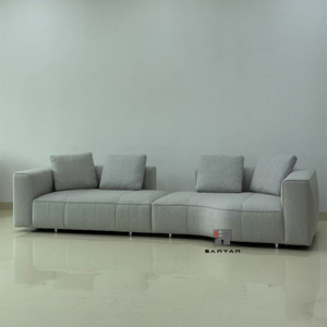 Meubles de salon de style italien minimaliste, nouveau design, tissu de haute qualité SY300, cuir italien <span class=keywords><strong>Nicoletti</strong></span> SY300 - Product Image 3