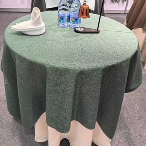 300Color Available Cotton-Polyester <b>Tablecloth</b> for Wedding Thicken Fabric Handmade Linen Polyester Woven Heavy Fabric - Product Image 1